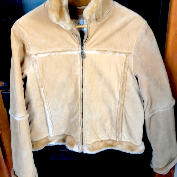 D'Carlo Tan Suede Jacket SizeM - Picture 2 of 6